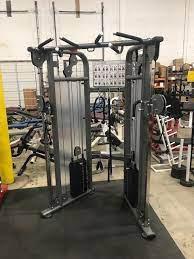 SMW Functional Trainer with Dual 210lb Weight Stacks Black Frame