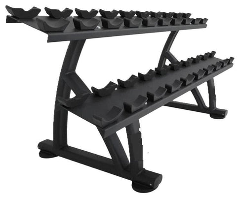 SMW Signature Two Tier Saddle Dumbbell Rack 10 Pair Black RE6012