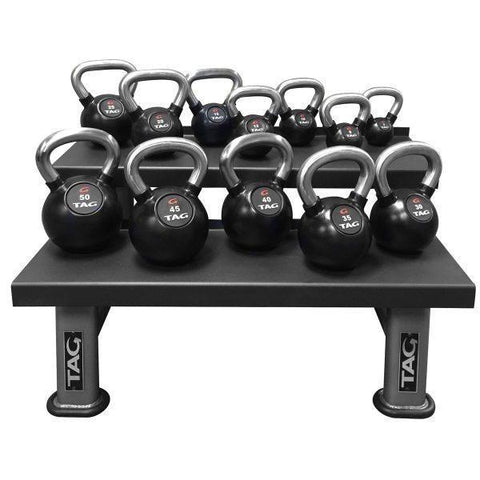 TAG Rubber Coated Kettlebell w/Chemical Chrome Handles