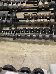 Used Rubber Hex Dumbbells