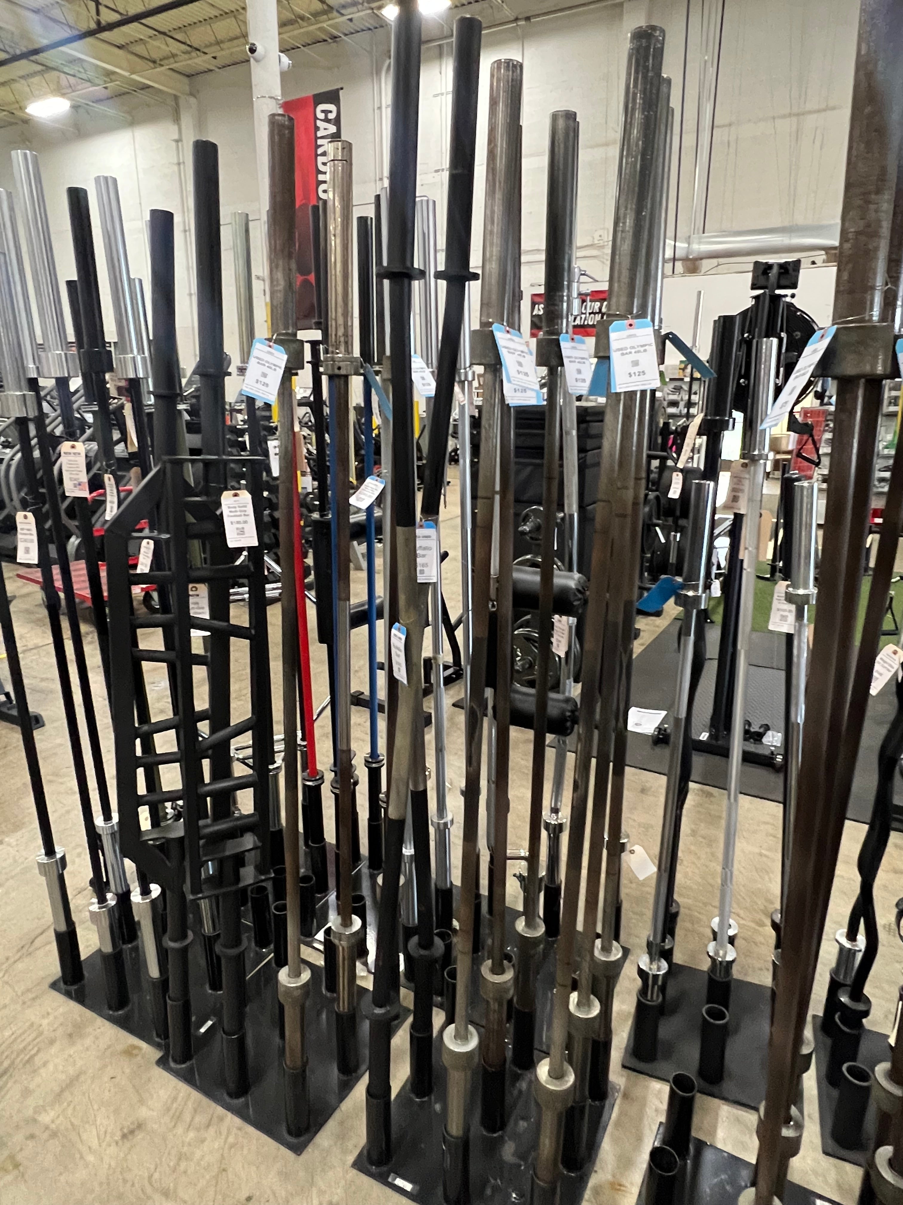 Used olympic bar and hot sale weights