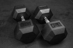 Wright Equipment Rubber Hex Dumbbells