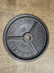 DEMO UNIT Troy Barbell Black Iron Wide Flanged Weight Plates (PO-PLATE) (HO-PLATE)