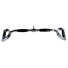 York Barbell 24" Chrome Pro Style Lat Pulldown Bar Revolving and Rubber Grips