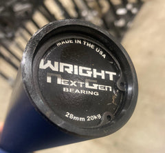Wright Equipment Men's 20kg BLACK SHAFT w/BLACK BELLS Olympic Bearing Bar (Made In The USA) - Show Me Weights