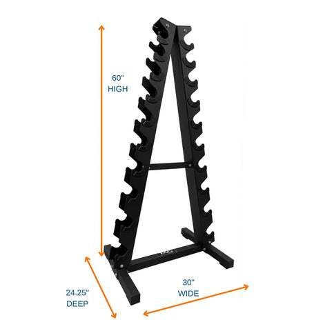 TAG Residential A Frame Rack (RCK-10AF) - Holds 5-50lb Set - Show Me Weights