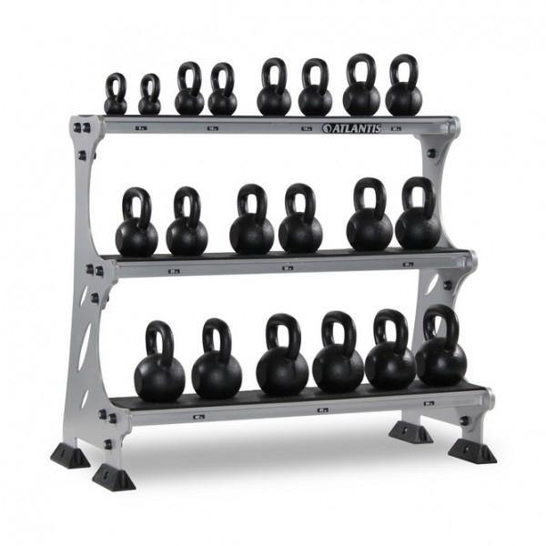 Atlantis Strength PRR0210 (S-291) Three-Tier Kettlebell Rack (Pairs)