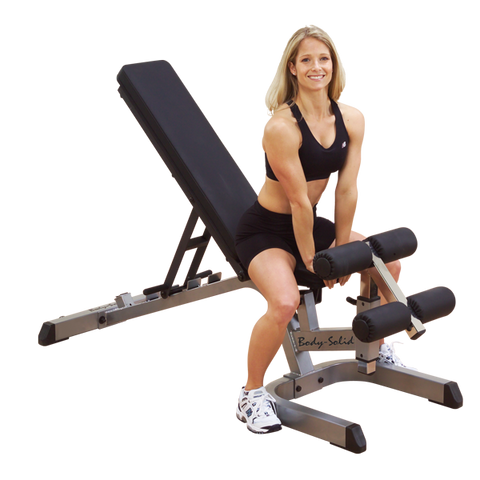Heavy Duty Flat Incline Decline Bench Without a doubt, the cornerstone of all strength training equipment is the Flat/Incline/Decline Bench and nothing comes close to the GFID71. The heavy-duty 2" x 3" steel frame can easily handle a load capacity of 600 
