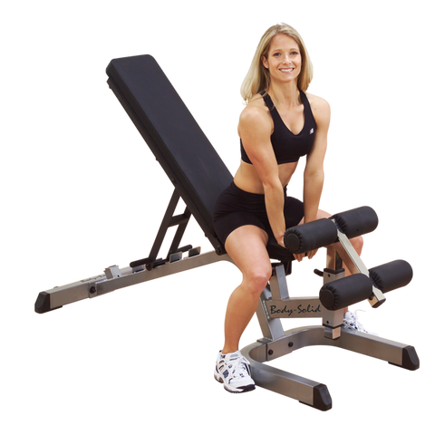 Heavy Duty Flat Incline Decline Bench Without a doubt, the cornerstone of all strength training equipment is the Flat/Incline/Decline Bench and nothing comes close to the GFID71. The heavy-duty 2" x 3" steel frame can easily handle a load capacity of 600