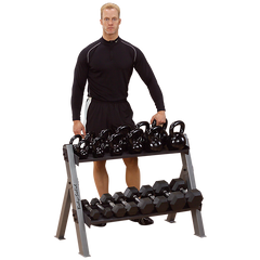 Body Solid Dumbbell/Kettlebell Rack Reversible GDKR100