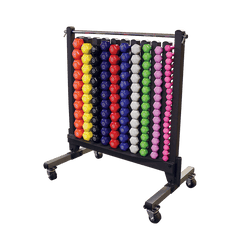 Body Solid GDR500-Pack Commercial Dumbbell Rack with 50 Vinyl Dumbbells