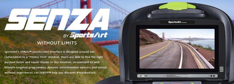 SportsArt V886 Verso Status Senza Cross Trainer with 16" Senza Touchscreen Monitor
