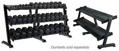 York Barbell 3-Tier Tray Dumbbell Rack -Black 69129 - Show Me Weights