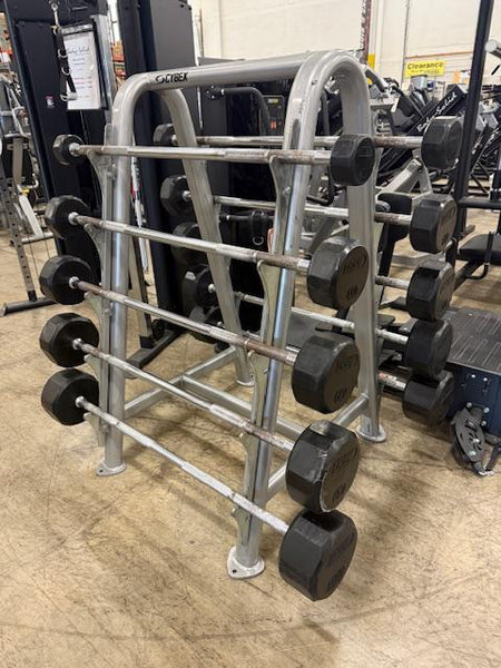 20-110 Fixed Barbell set with Cybex Fixed Barbell Rack - Used