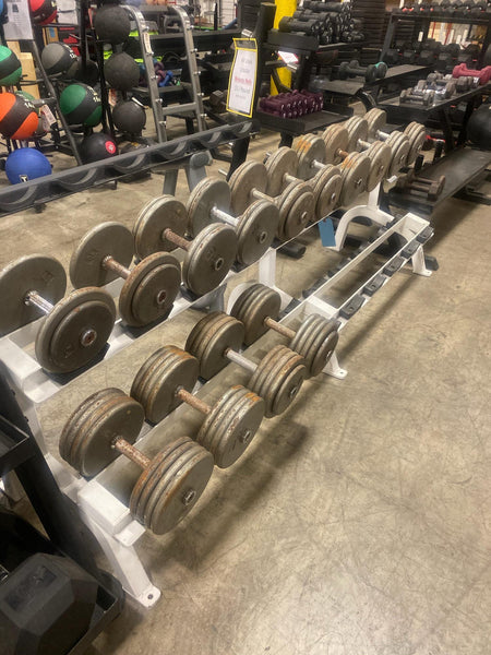 Used Pancake Dumbbells 30-90lbs in 10 lbs increments