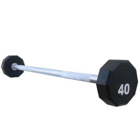 SMW 10 Sided Urethane Straight Fixed Barbell Set 20-110 (10 Bars)