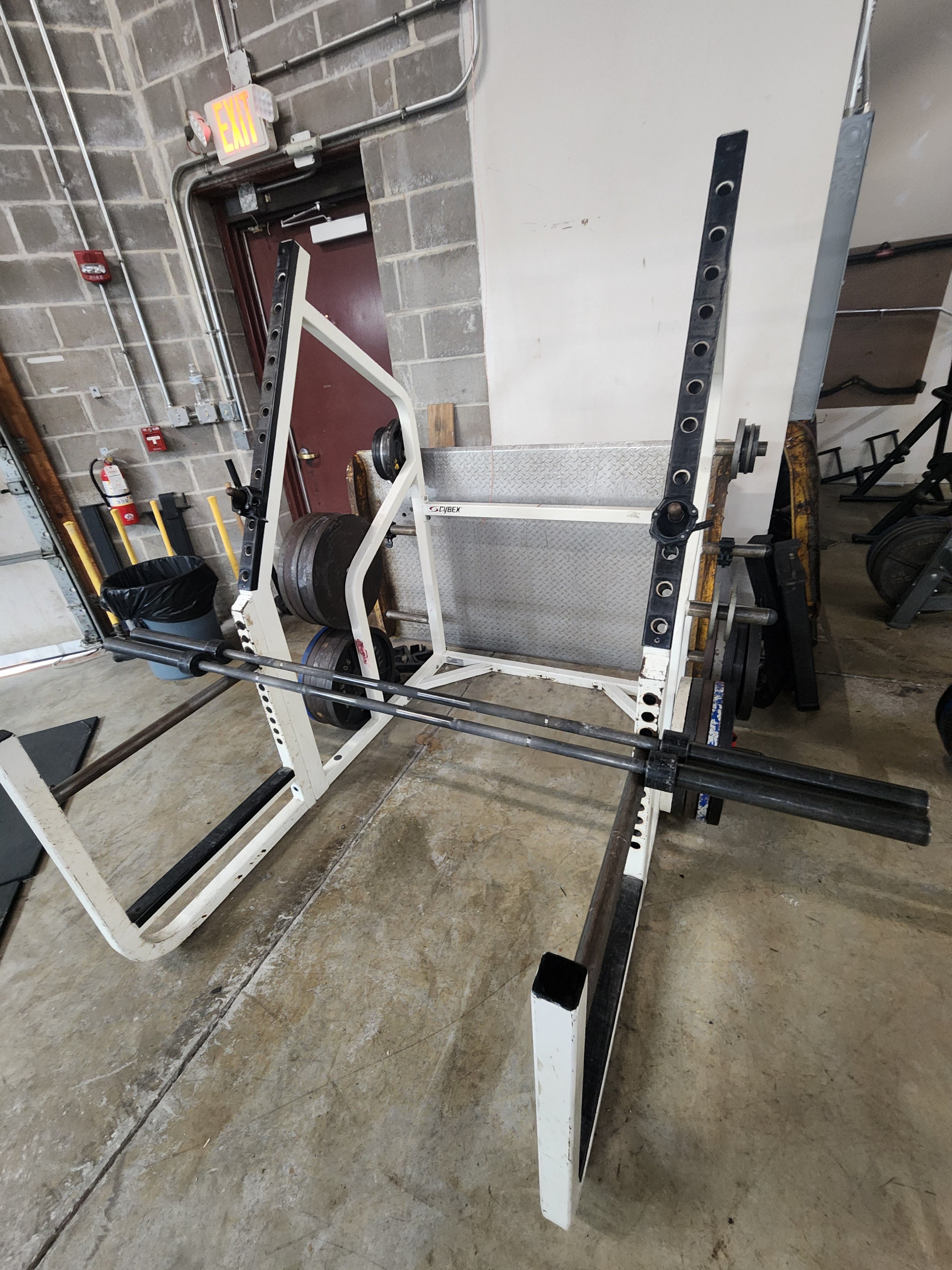 cybex power squat rack Cybex Squat Rack w/Adjustable Safeties - Used – Show Me Weights