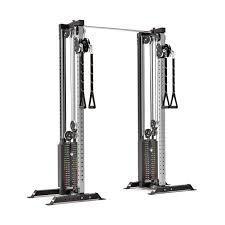 Bells of Steel Cable Tower Squat Stands w/Back Upright & 210lb Stack