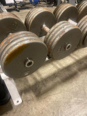 Used Pancake Dumbbells 30-90lbs in 10 lbs increments