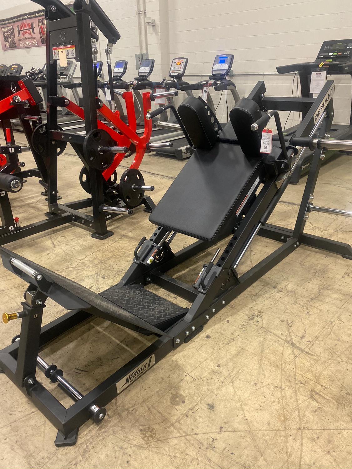 hack squat weight without plates cybex Defiant Strength Nebula Classics 35-Degree Linear Hack Squat – Show Me Weights