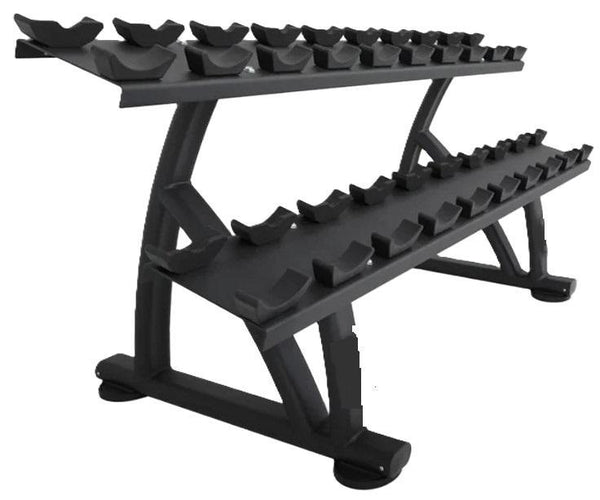 SMW Signature Two Tier Saddle Dumbbell Rack 10 Pair Black RE6012