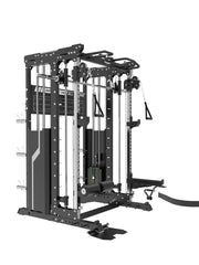 BLAZZED FITNESS PRO ALL-IN-ONE FUNCTIONAL TRAINER CABLE CROSSOVER CAGE HOME GYM W/ SMITH MACHINE WITH LAT, LEG PRESS AND JAMMER ARM ATTACHMNETS  BD-MDPR-MY-A