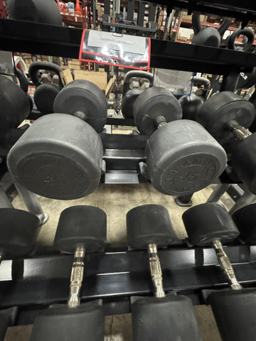 Hampton Urethane 15-75lb Pro Style Dumbbell Set w/ Rack - Used