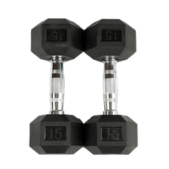 SMW Rubber Hex Dumbbell - Pairs and Sets Available !
