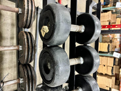 Round Rubber Dumbbells - USED