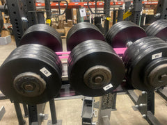 Used Intek Pro Style Dumbbells 5-100 in 5 lb Increments and 7.5-52.5 lbs in 5 lb Increments (30 total Pairs)