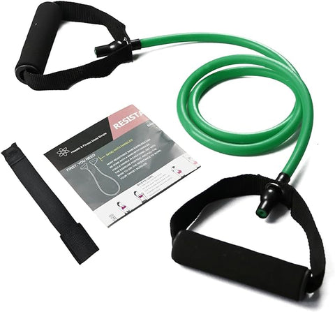 Green Resistance Bands with Handles 30lb