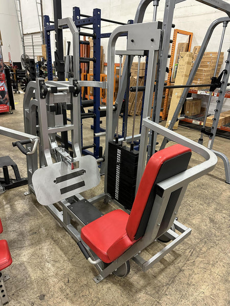 Selectorized Leg Press (Silver Frame and Red Upholstery) Used