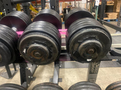 Used Intek Pro Style Dumbbells 5-100 in 5 lb Increments and 7.5-52.5 lbs in 5 lb Increments (30 total Pairs)