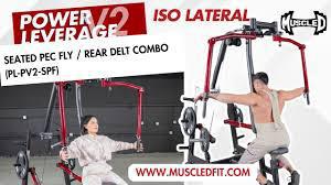 Muscle D Power Leverage V2 Seated Pec Fly / Rear Delt Combo - Plate Loaded