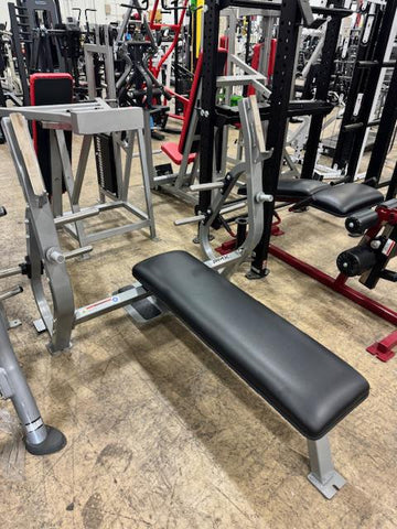 ProMaxima PLR-150 Olympic Flat Bench Press with Spotter Stand and Weight Storage