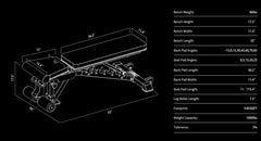 Blazzed Adjustable Weight Bench with Leg Roller