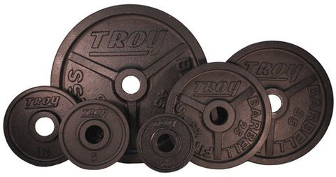 DEMO UNIT Troy Barbell Black Iron Wide Flanged Weight Plates (PO-PLATE) (HO-PLATE)