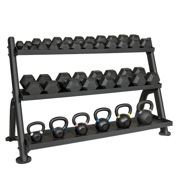 SMW Strength 3 Tier Adjustable Tray Dumbbell/Kettlebell Rack