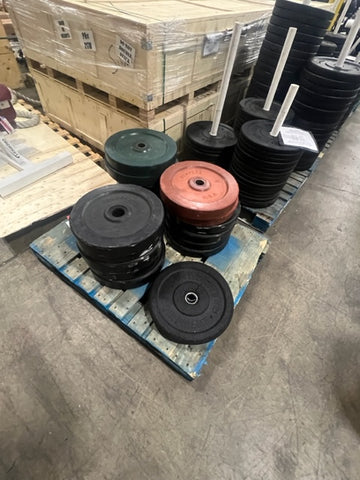 Cracked Olympic Bumper Plates Various Sizes (Good for Sled Weight)