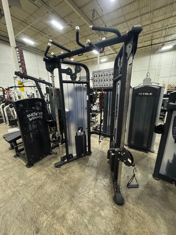 FPD Functional Trainer with Dual 210lb Weight Stacks Black Frame-USED