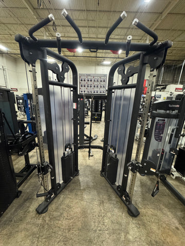 FPD Functional Trainer with Dual 210lb Weight Stacks Black Frame-USED