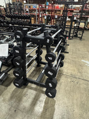Show Me Weights 10-Sided Premium Urethane Fixed Barbell with Straight Handle