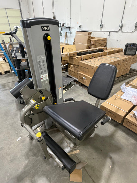 Cybex VR1 Seated Leg Extension Silver Frame Black Upholstery - USED