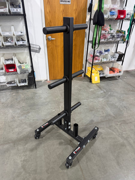 Titan Fitness Portable Weight Plate and Barbell Storage Tree-LIKE NEW