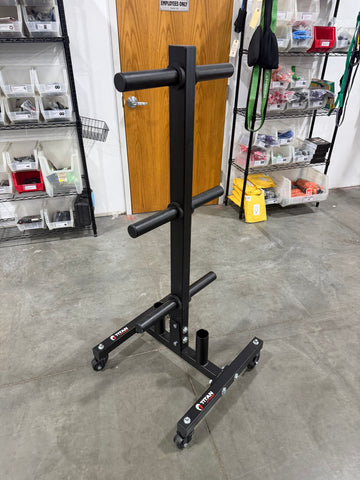 Titan Fitness Portable Weight Plate and Barbell Storage Tree-LIKE NEW