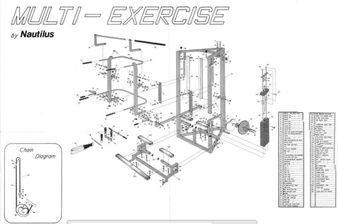 Nautilus 1st Gen Multi Exercise Machine-USED
