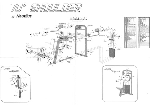 Nautilus 1st Generation 70 Degree Shoulder- Used