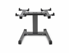 Nuobell 5-80 lb Adjustable Dumbbell Set w/ Cradles (Matte Black) with Nuobell Heavy Duty Stand (Double-Legged)