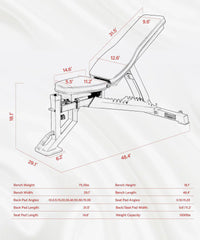 Blazzed Adjustable Weight  Bench