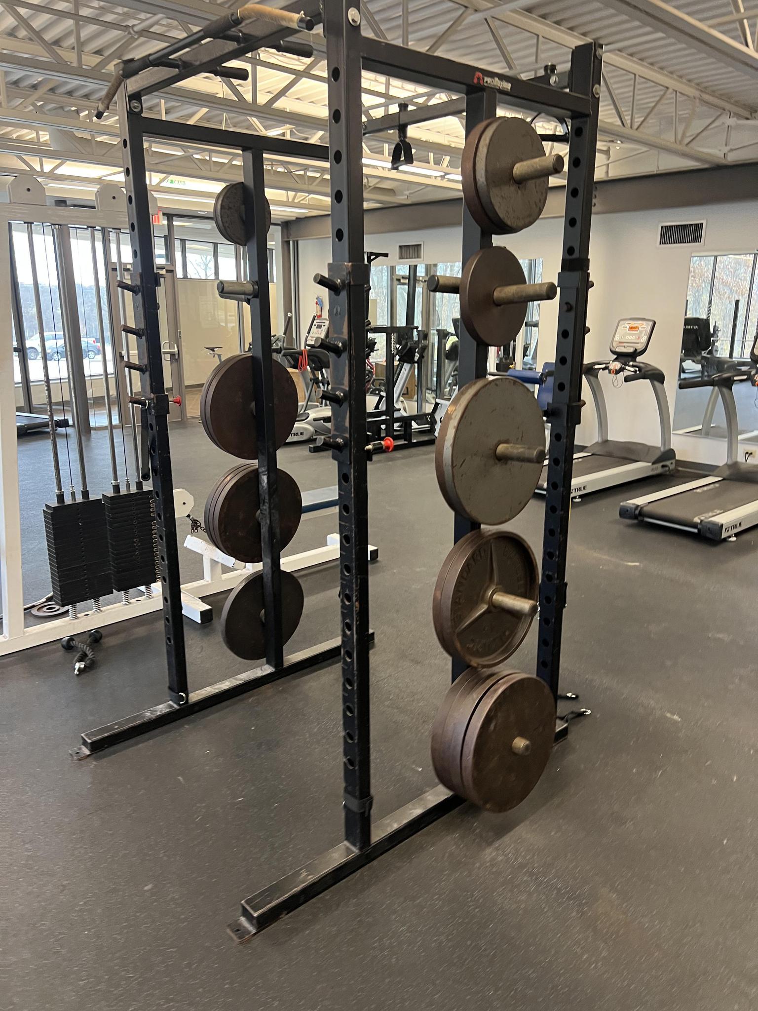 ProMaxima Double Half Rack with Plate Storage Black Frame-USED – Show ...